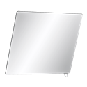 Miroir inclinable avec poignée 600x500 mm 510202P chromé brillant