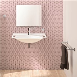 Miroir inclinable avec poignée 600x500 mm 510202P chromé brillant