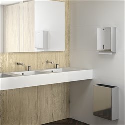 Corbeille murale 510465P inox poli brillant 20 litres