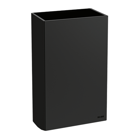 Corbeille murale 510465W inox noir mat 20 litres