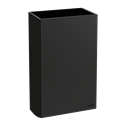 Corbeille murale 510465W inox noir mat 20 litres
