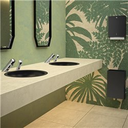 Corbeille murale 510465W inox noir mat 20 litres