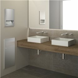 Corbeille encastrable avec trappe 510713S inox poli satiné 18 litres