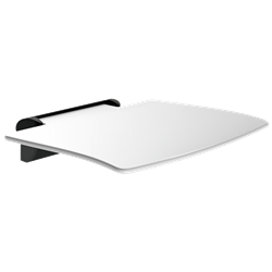 Siège de douche PMR 511920BK Blanc et noir mat Large