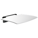Siège de douche PMR 511920BK Blanc et noir mat Large