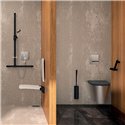 Siège de douche PMR 511920BK Blanc et noir mat Large