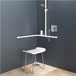 Tabouret de douche PMR 511418W Blanc Large