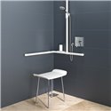 Tabouret de douche PMR 511418W Blanc Large