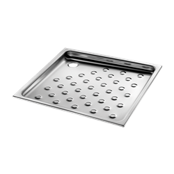 Receveur de douche inox carré à encastrer 70x70 cm