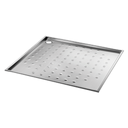 Receveur de douche inox carré à encastrer 80x80 cm