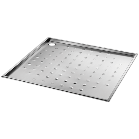 Receveur de douche inox carré à encastrer 90x90 cm