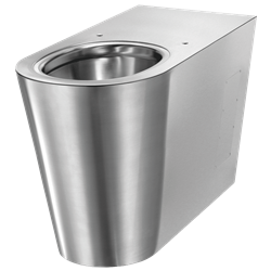 WC à poser 700 P Inox 304 poli satiné pour personnes à mobilité réduite