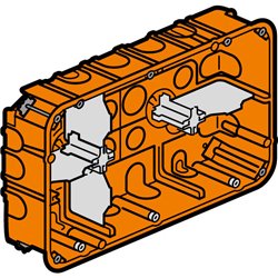 Boite multipostes Batibox 2x3 postes ou 2x6 postes à 8 modules profondeur 50 mm 080126