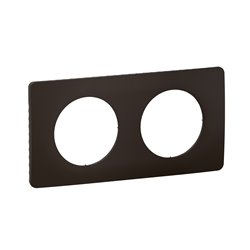 Plaque de finition Céliane 2 postes Noir Mat CP0102