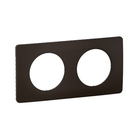 Plaque de finition Céliane 2 postes Noir Mat CP0102