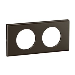 Plaque de finition Céliane 2 postes Nickel Sombre Satiné CP2202