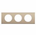 Plaque de finition Céliane 3 postes Nickel Satiné CP2103