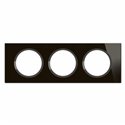 Plaque de finition Céliane 3 postes Verre Onyx Noir CP1903
