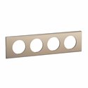 Plaque de finition Céliane 4 postes Nickel Satiné CP2104