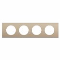Plaque de finition Céliane 4 postes Nickel Satiné CP2104