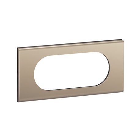 Plaque de finition Céliane 4 à 5 modules Nickel Satiné CP2108 Plaque de finition Céliane 4 à 5 modules Nickel Satiné CP2108