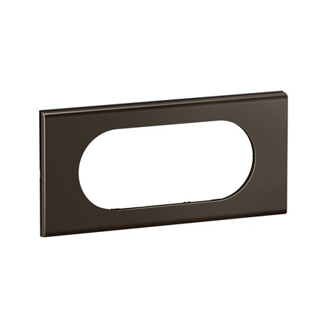 Plaque de finition Céliane 4 à 5 modules Nickel Sombre Satiné CP2208 Plaque de finition Céliane 4 à 5 modules Nickel Sombre Satiné CP2208