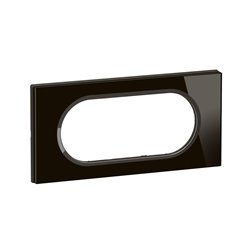 Plaque de finition Céliane 4 à 5 modules Verre Onyx Noir CP1908