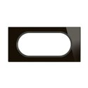 Plaque de finition Céliane 4 à 5 modules Verre Onyx Noir CP1908