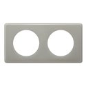 Plaque de finition Céliane Laqué 2 postes finition Gris Perle 066602