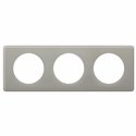 Plaque de finition Céliane Laqué 3 postes finition Gris Perle 066603