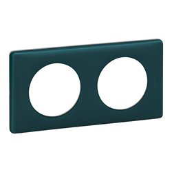 Plaque de finition Céliane 2 postes finition Bleu Vert 066772