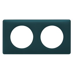 Plaque de finition Céliane 2 postes finition Bleu Vert 066772