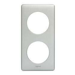 Plaque de finition Céliane 2 postes finition Alu Naturel 066782