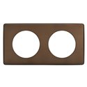 Plaque de finition Céliane 2 postes finition Alu Chocolat 066792
