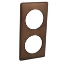 Plaque de finition Céliane 2 postes finition Alu Chocolat 066792