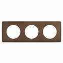 Plaque de finition Céliane 3 postes finition Alu Chocolat 066793