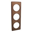 Plaque de finition Céliane 3 postes finition Alu Chocolat 066793