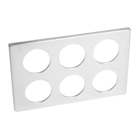 Plaque de finition Céliane Métal 2x3 postes finition Aluminium 068920 Plaque de finition Céliane Métal 2x3 postes finition Aluminium 068920