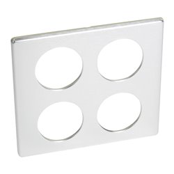 Plaque de finition Céliane Métal 2x2 postes finition Aluminium 068963