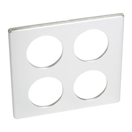 Plaque de finition Céliane Métal 2x2 postes finition Aluminium 068963