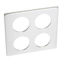 Plaque de finition Céliane Métal 2x2 postes finition Aluminium 068963
