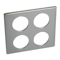 Plaque de finition Céliane Métal 2x2 postes finition Tungstène 068964