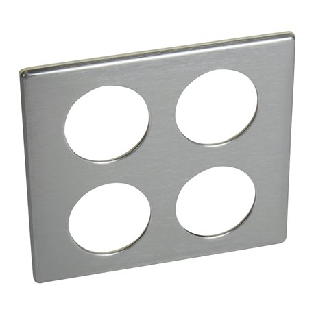 Plaque de finition Céliane Métal 2x2 postes finition Tungstène 068964