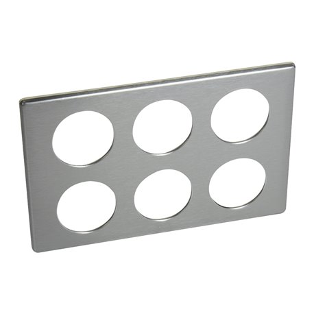 Plaque de finition Céliane Métal 2x3 postes finition Tungstène 068970 Plaque de finition Céliane Métal 2x3 postes finition Tungstène 068970