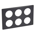 Plaque de finition Céliane Métal 2x3 postes finition Carbone 068990
