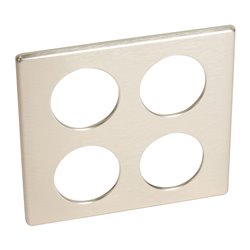 Plaque de finition Céliane Métal 2x2 postes finition Copper 069078