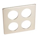 Plaque de finition Céliane Métal 2x2 postes finition Copper 069078
