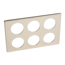Plaque de finition Céliane Métal 2x3 postes finition Copper 069079