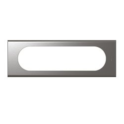Plaque de finition Céliane Matières 6 à 8 modules finition Inox Brossé 069106