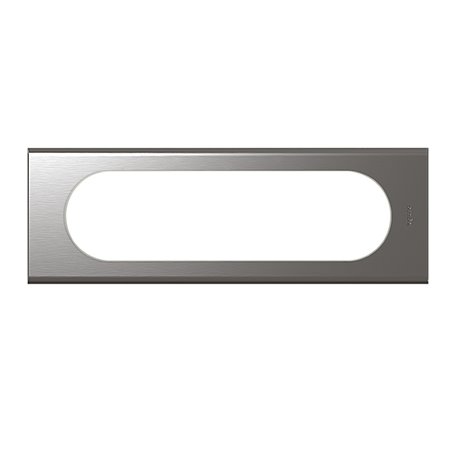 Plaque de finition Céliane Matières 6 à 8 modules finition Inox Brossé 069106 Plaque de finition Céliane Matières 6 à 8 modules finition Inox Brossé 069106